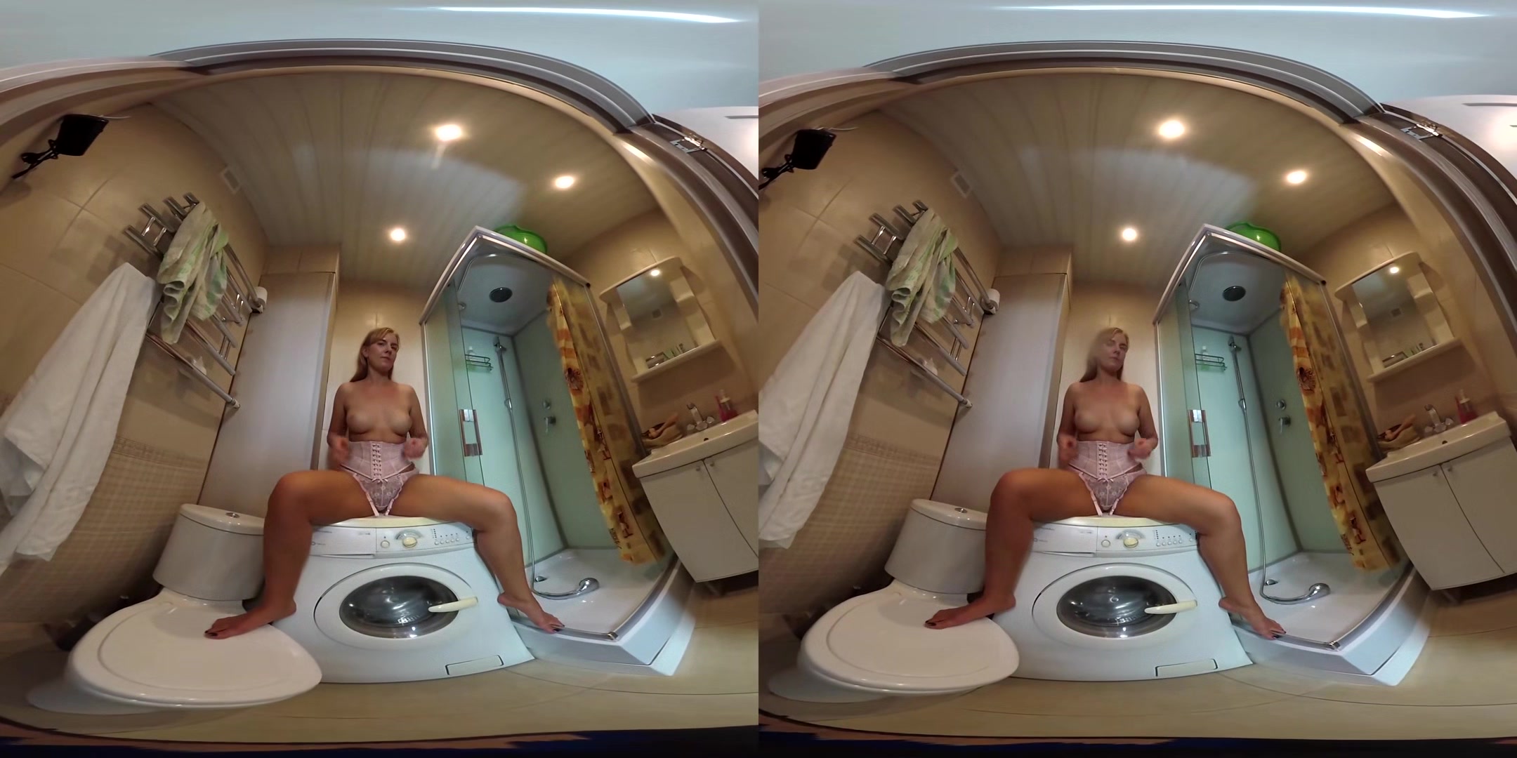 Agneta Masturbates In The Bathroom - Thick Blonde Big Ass Toying