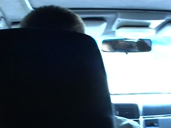 Intimate sex movie with lengthy haired gal oral in the car