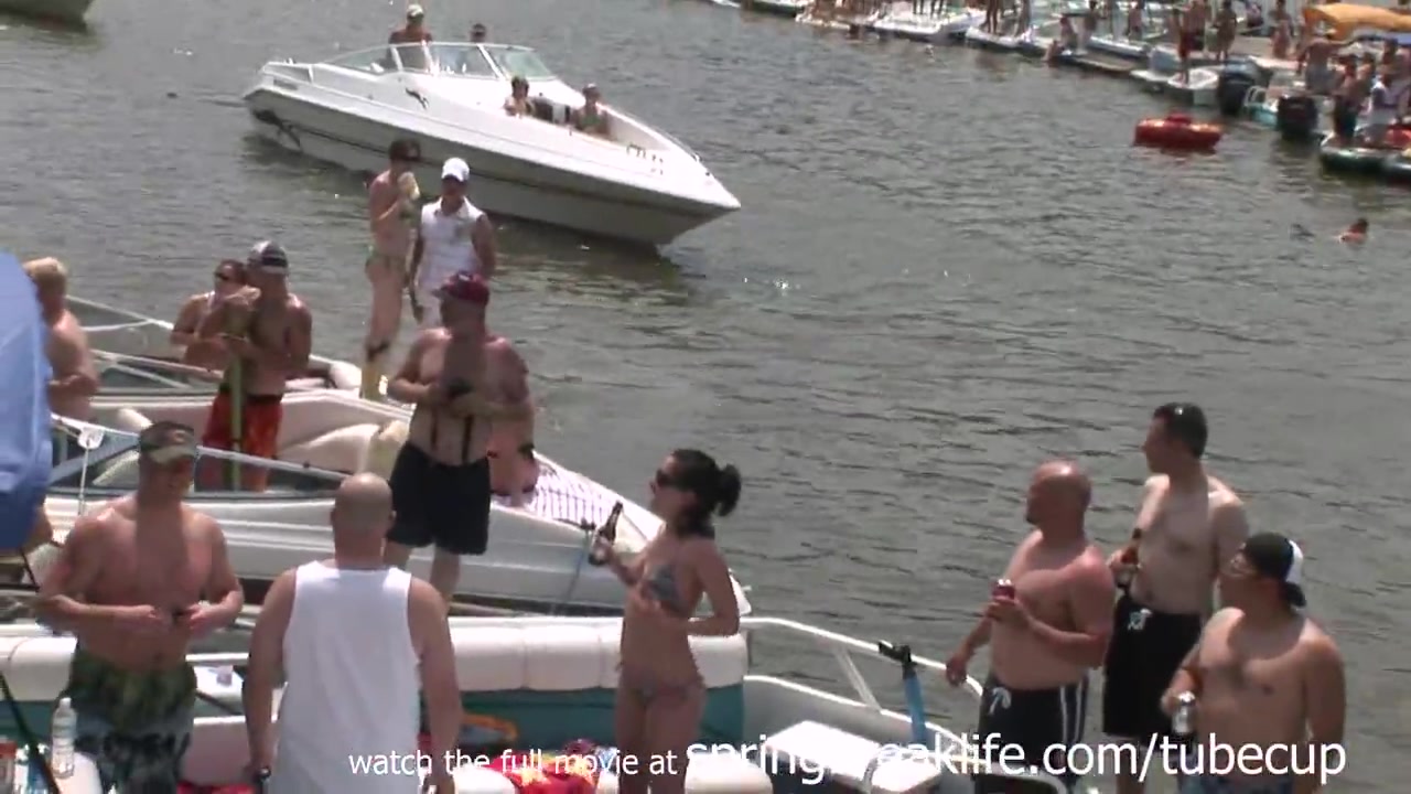 SpringBreakLife Video: Topless Slide On The Lake