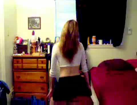 Playful young girl with amazing tits gets naked on web cam