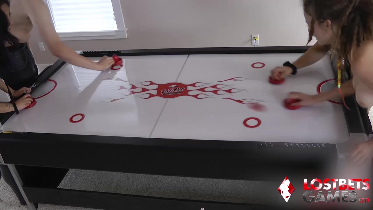 Strip Air Hockey with the Girls is Exhausting for More Ways than One