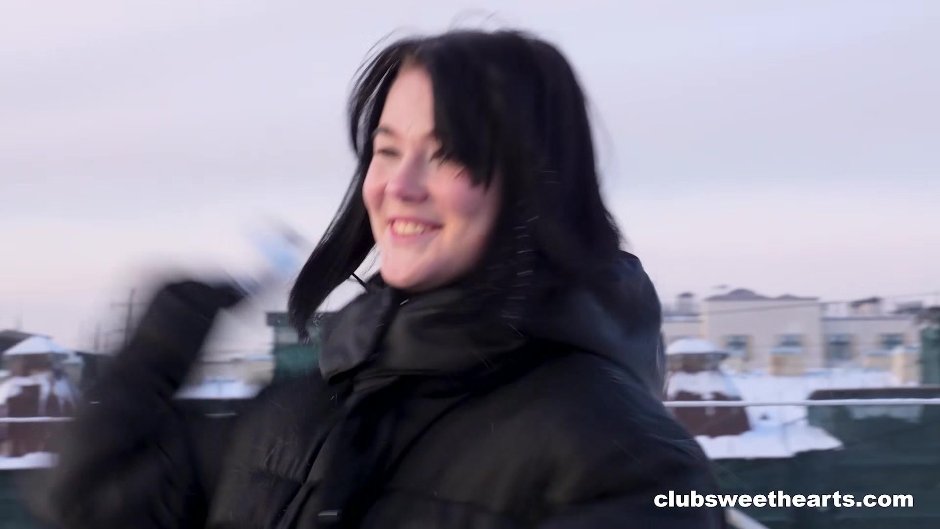 J Clark warms up Sarah Brown's freezing pussy by ClubSweethearts