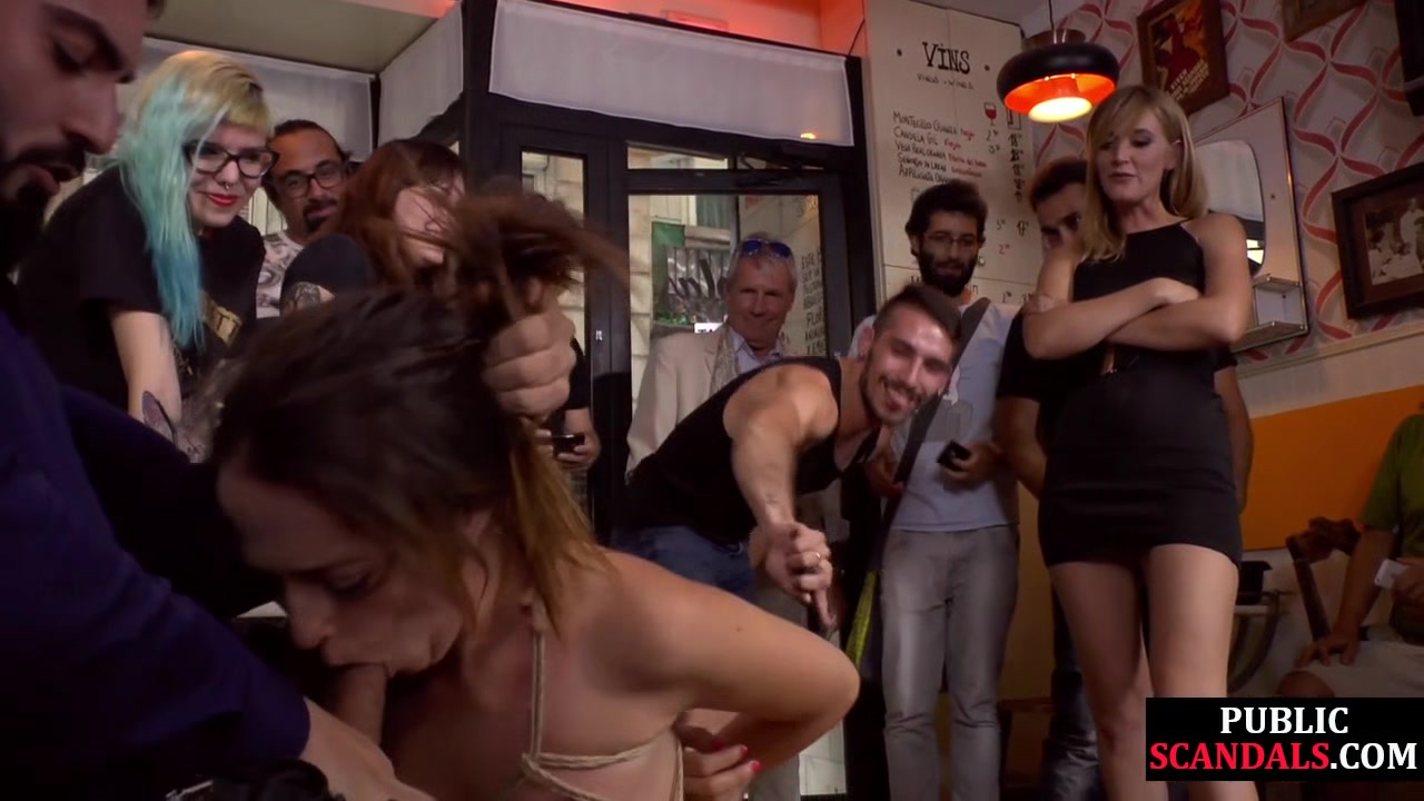 Public feet licking whore feet whipped and pussyfucked