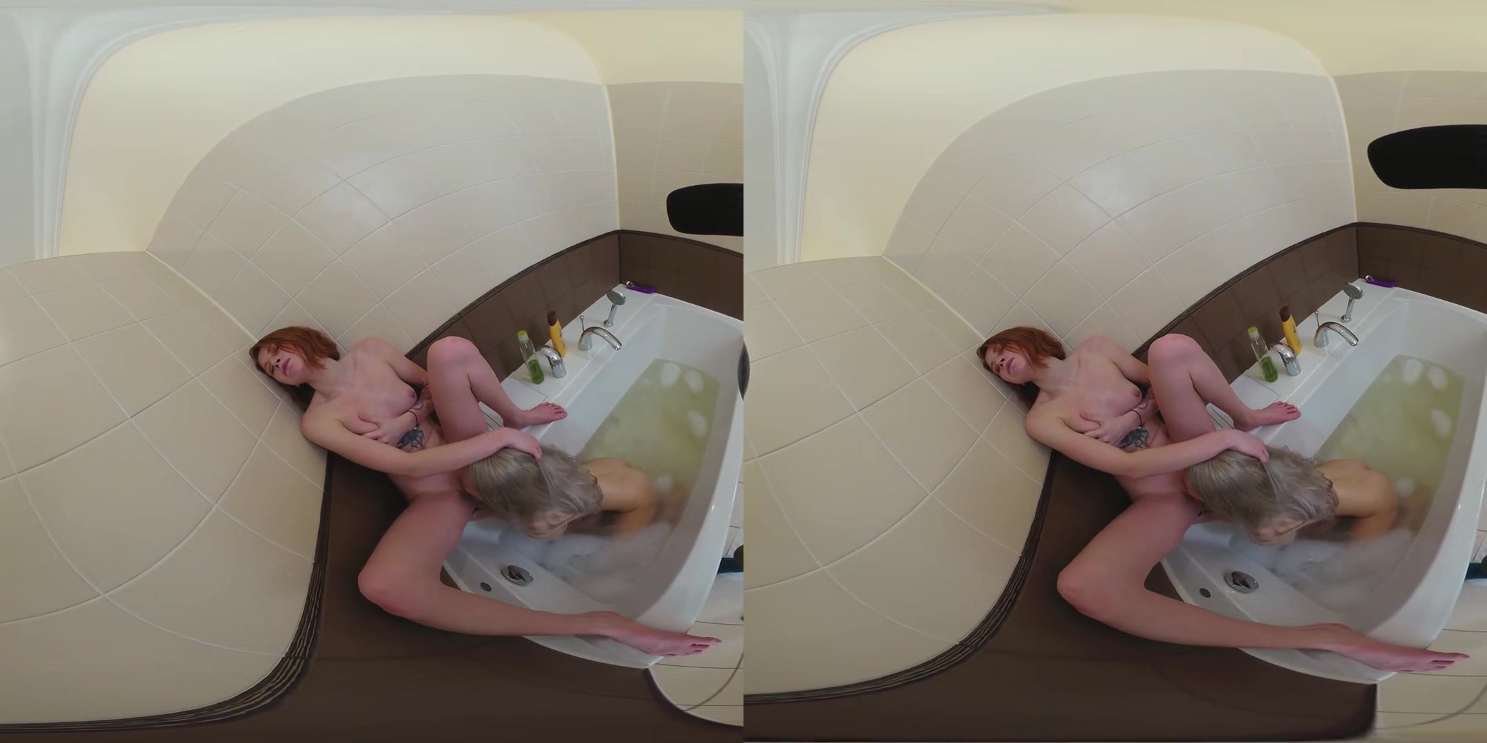 Neko Kimiko with Nika Alis Lesbians in the Bathroom; Amateur Girl on Girl 3D Porn
