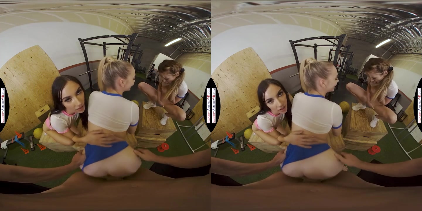 Aiden Ashley, Jazmin Luv, And Lily Larimar Surprise Their Personal Trainer With Their 3 Wet Pussies