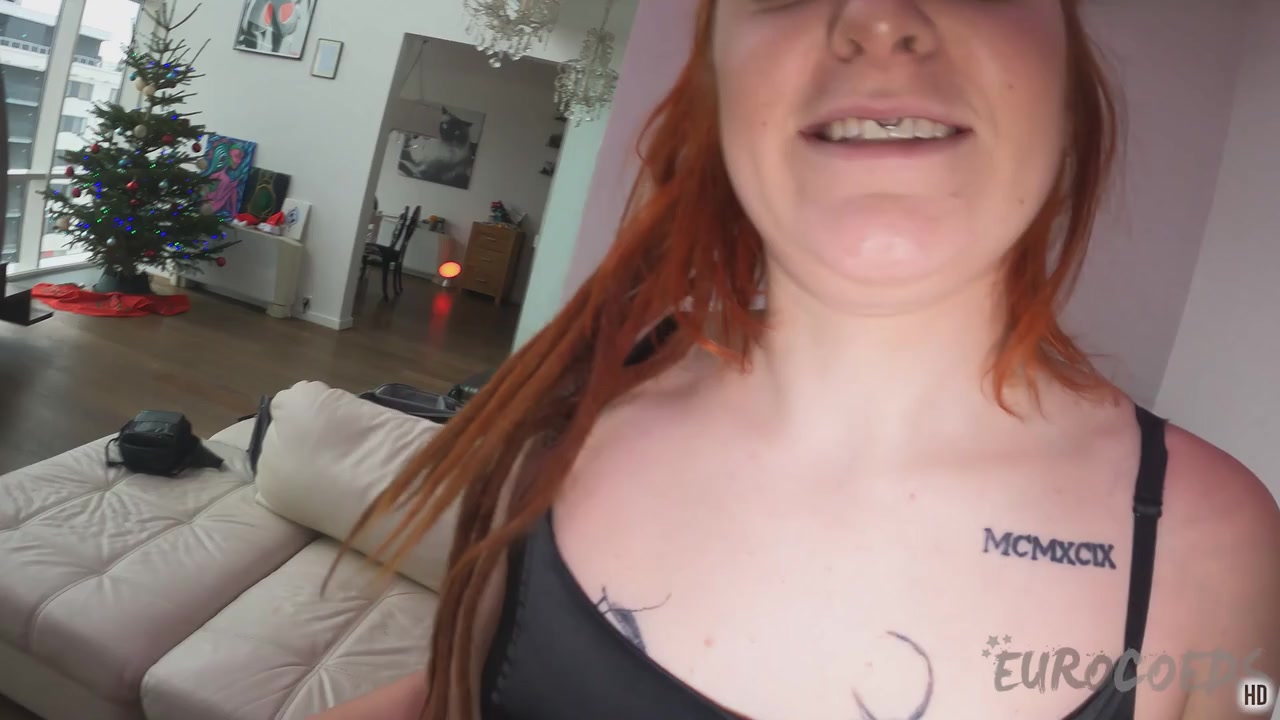 Pov Behind The Scenes Blowjob From Hot Redhead Tattoo Model Brille Cum On Her Tits
