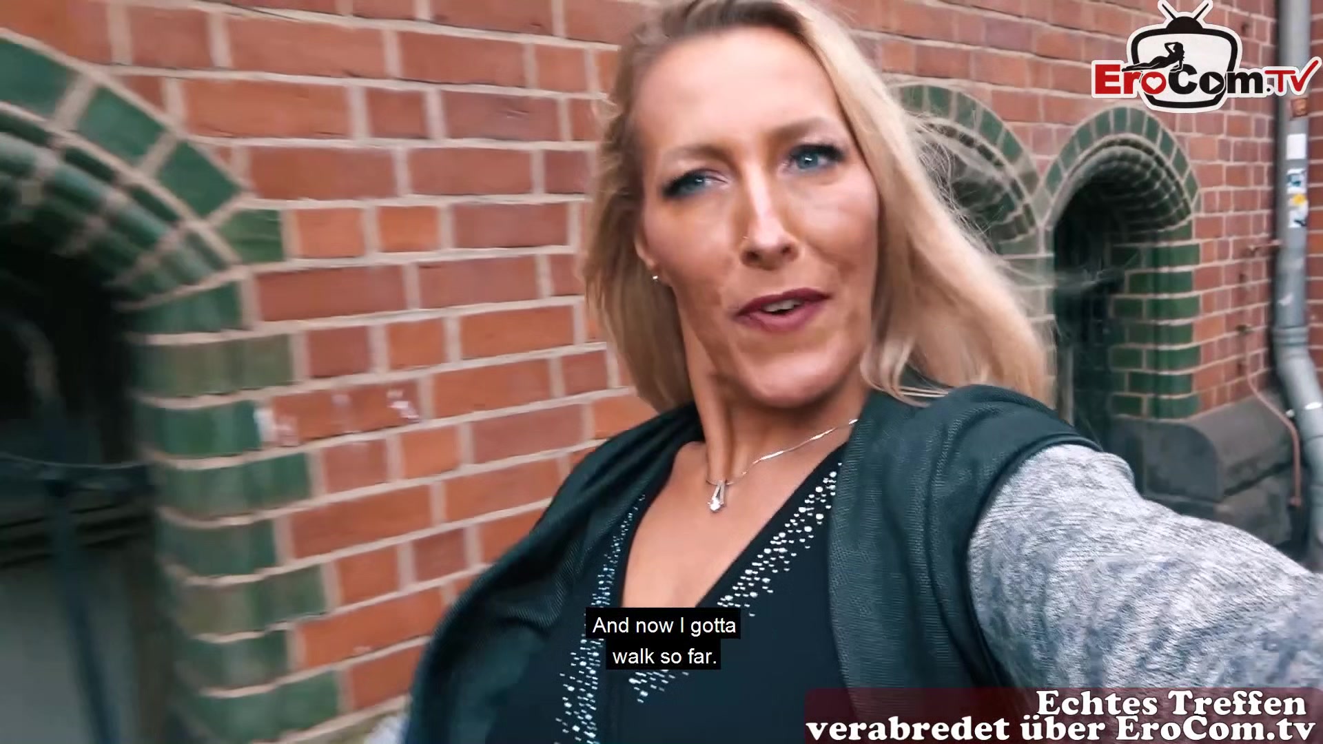 German lesbian real pick up date casting and fuck