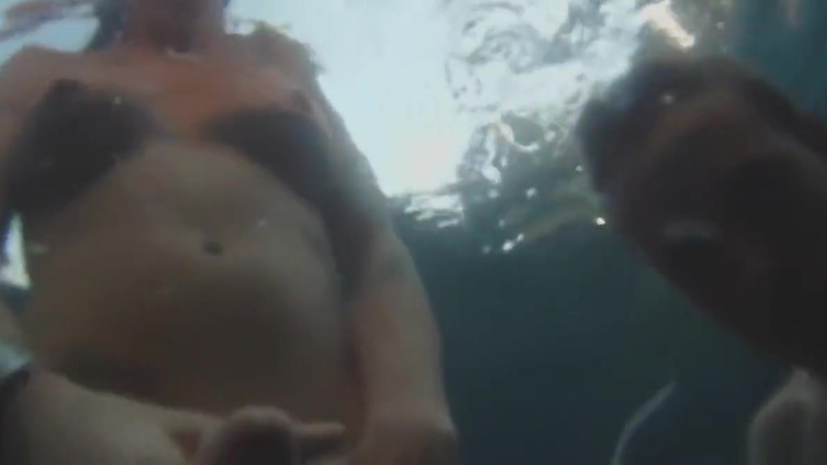 Beautiful Morgan Bailey tops her pool boy