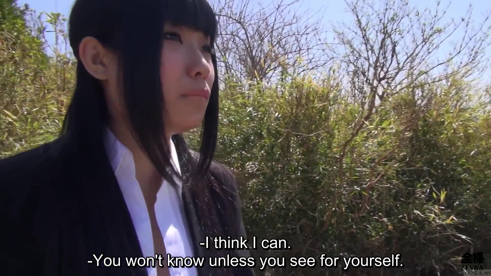 Japanese college student in recruit suit loses it for outdoor sex