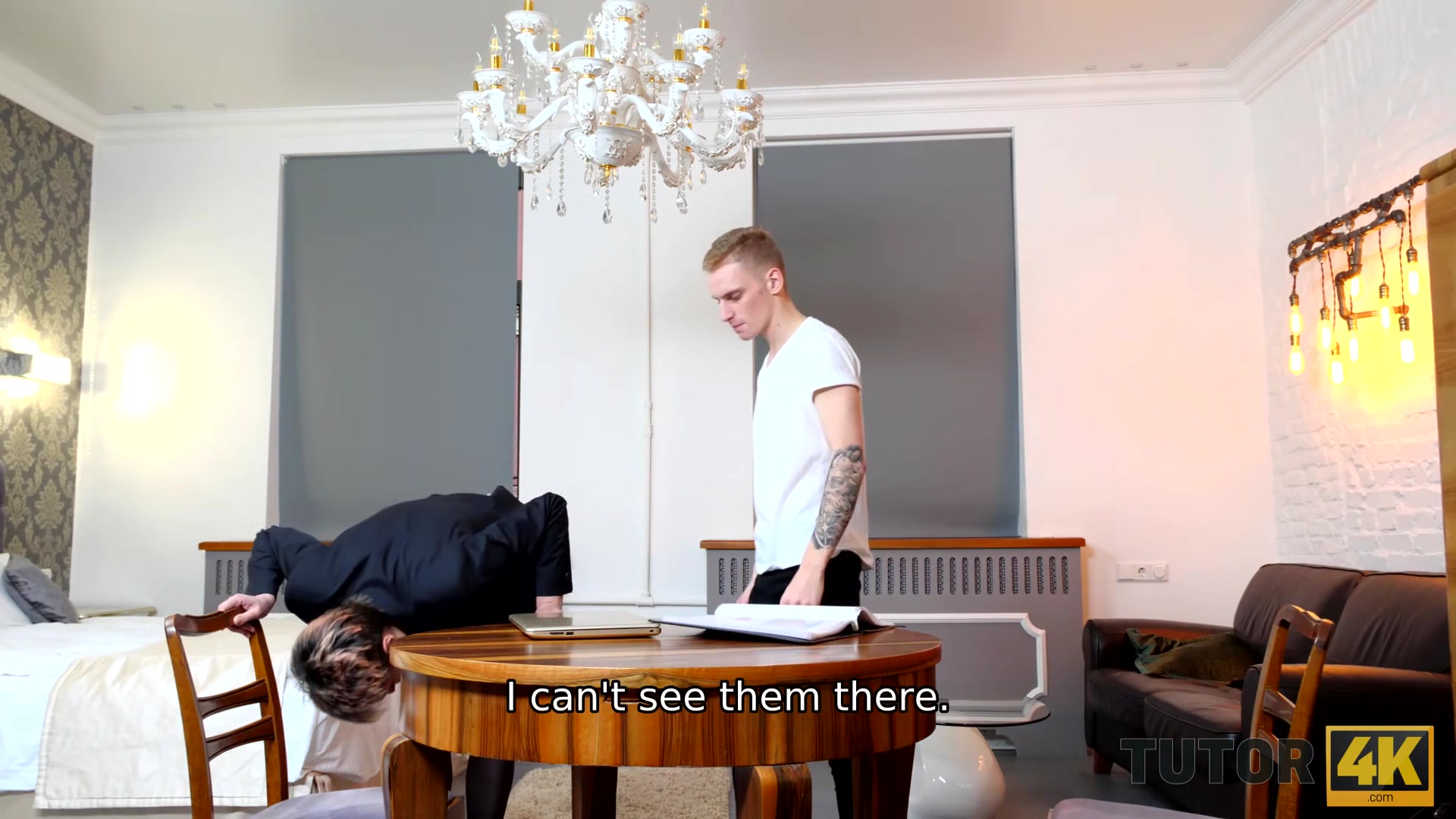 TUTOR4K. Tutor makes man weak in his knees so he cant stop fucking MILF