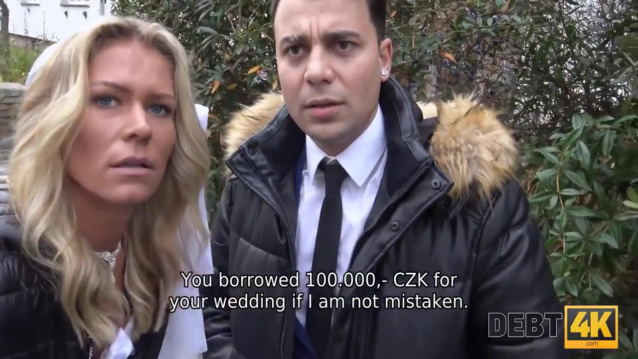 Pretty Blonde Enjoys Sex With Loan In Front Of Her Groom