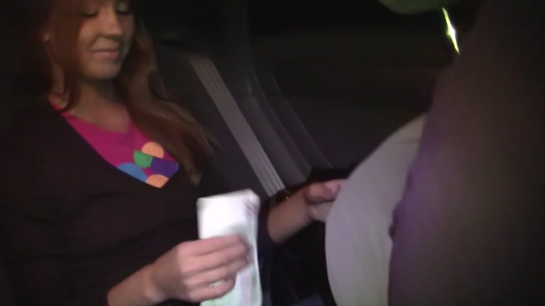 Hot car sex with anal creampie