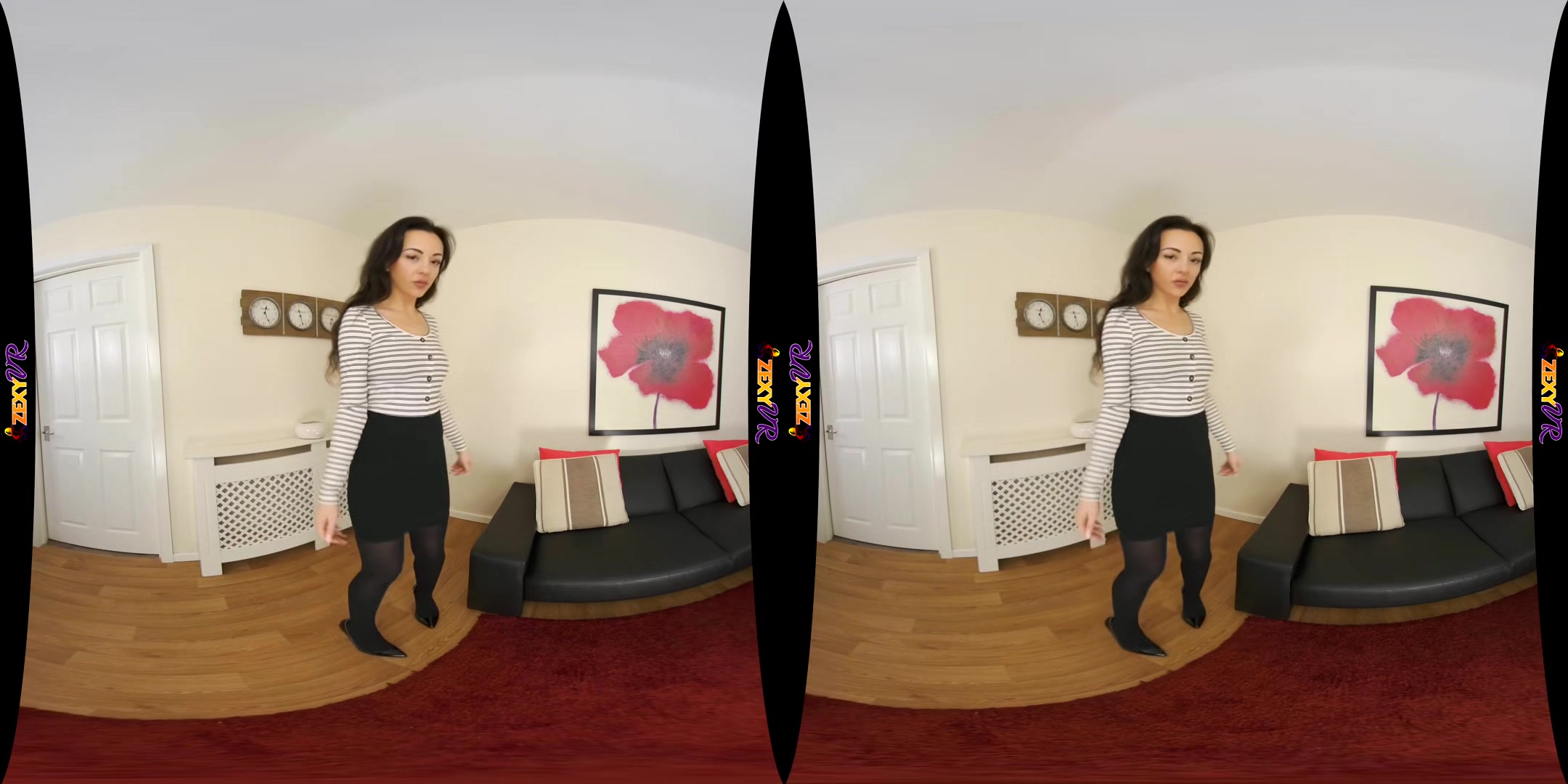 Classy Girl; Strip Solo Black Nylons Full Tits Perky Hard Nipples Teddy