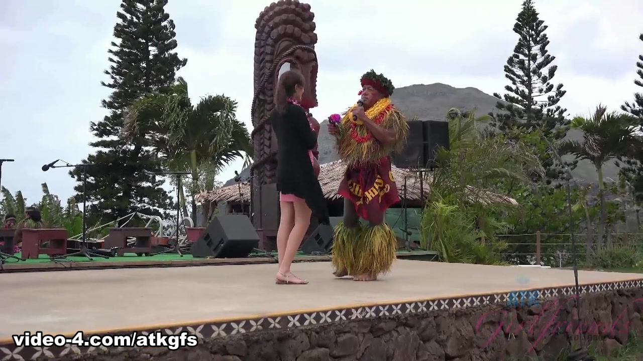 Audrey Royal in Audrey gets picked to go up on the luau stage... of course - ATKGirlfriends
