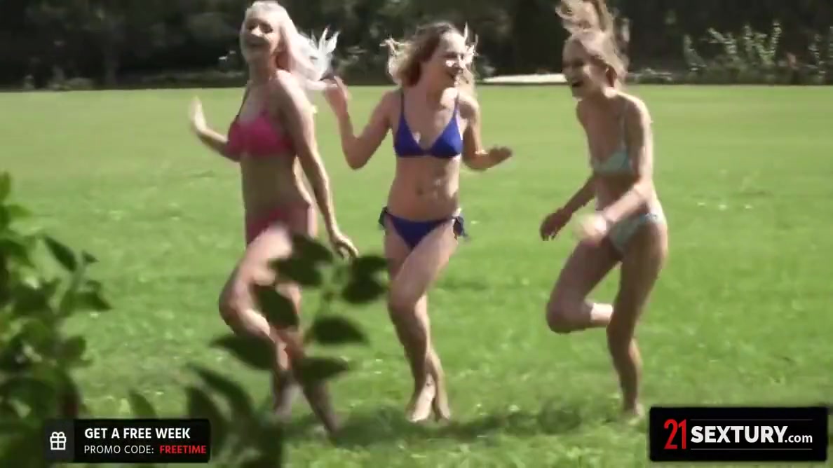 Blonde Beauties Enjoy Fucking And Pussy Play Outside With Tiffany Tatum, Mona Blue And Marilyn Sugar