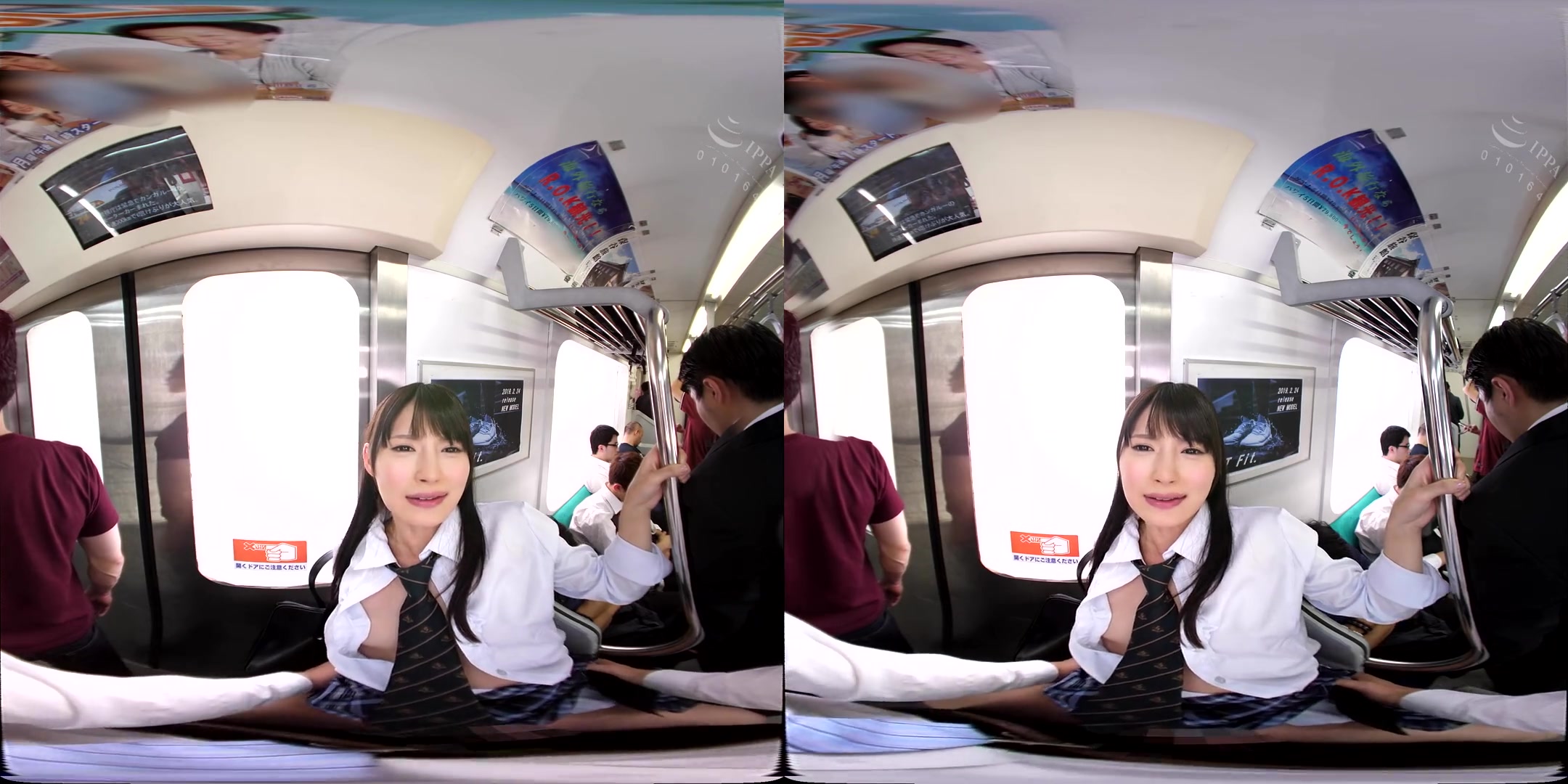 Sticky schoolgirls 18+ on the Train 2 - Asian Public Blowjob Fuck