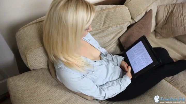 Sammy K in Tablet Tits - DownblouseJerk