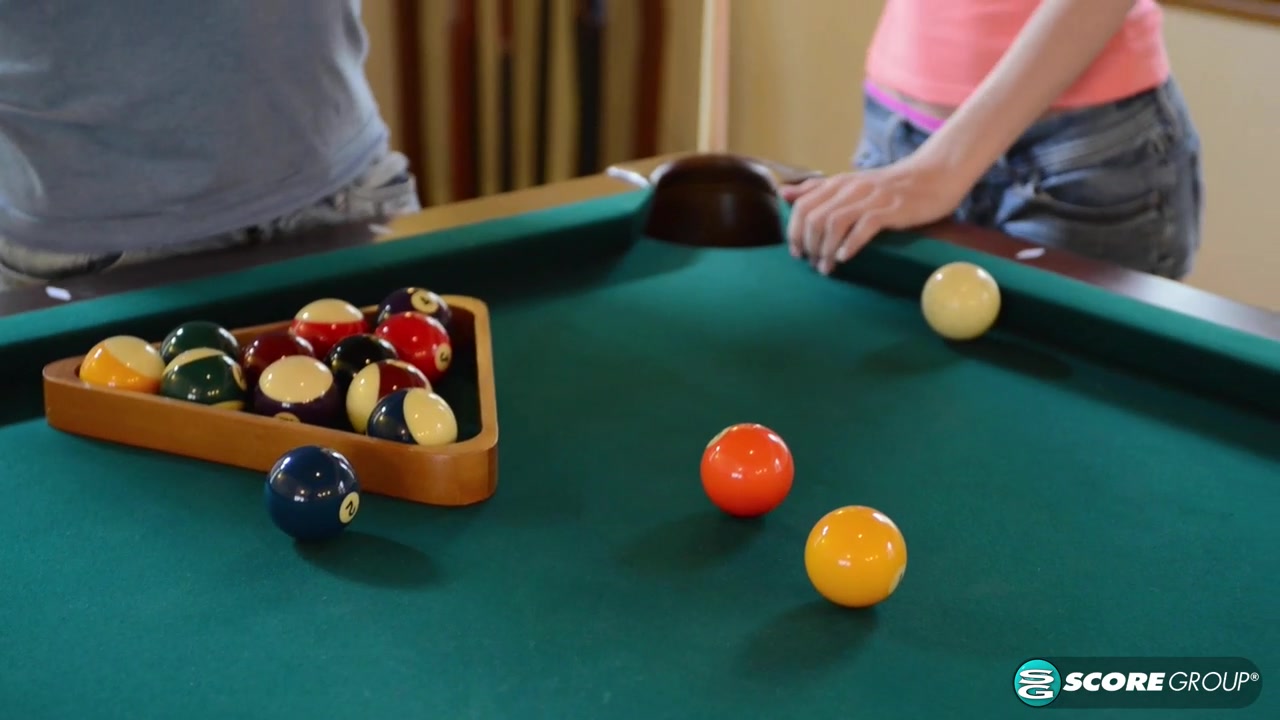 Hailey Little Rides a Cock on Top of a Pool Table