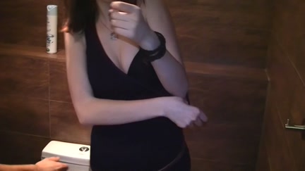Angel acquiesced to have sex for 200 bucks in a public latrine