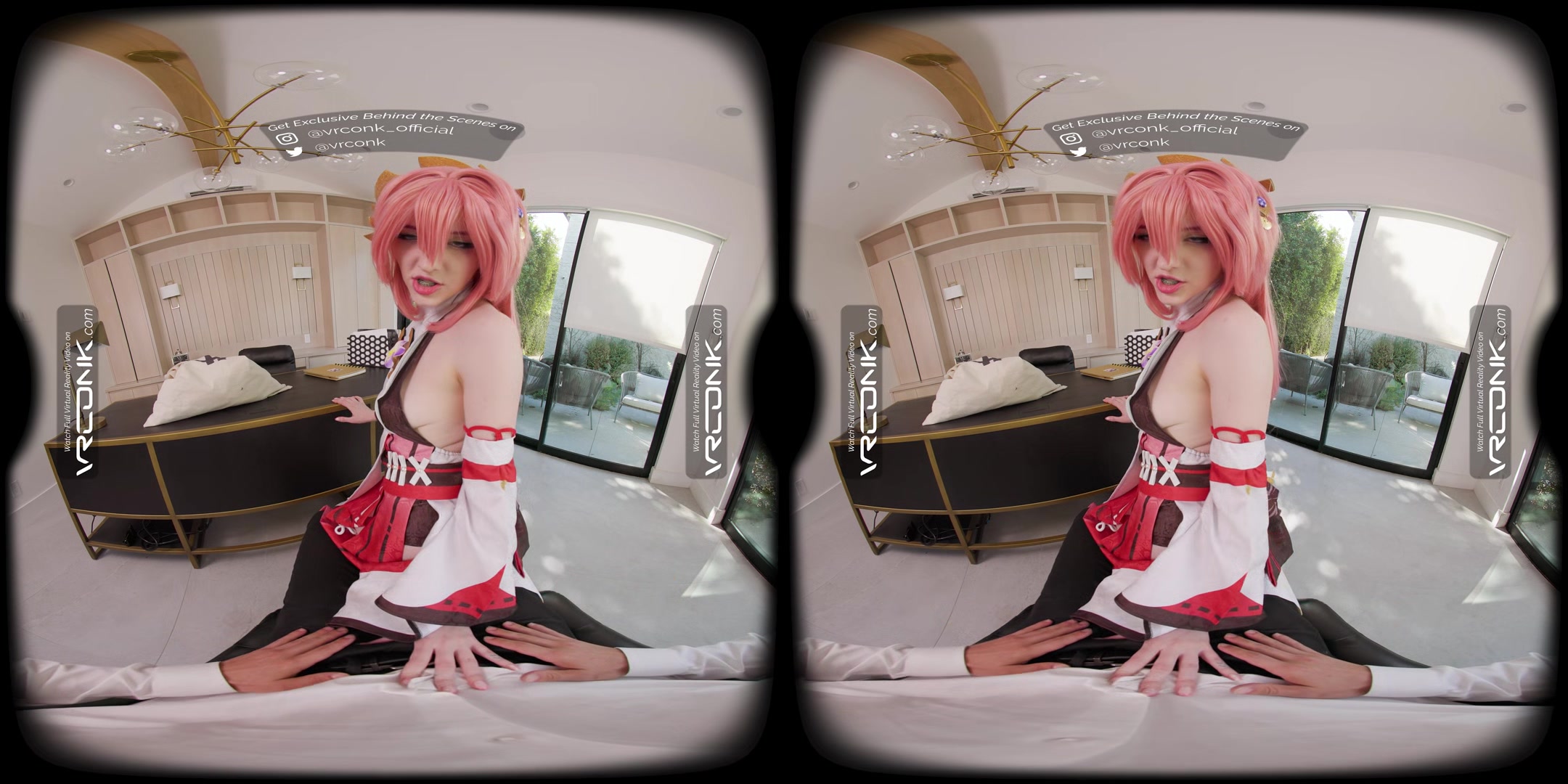VR Conk Genshin Impact Yae Miko A sexy teen 18+ Cosplay Parody with Melody Marks In VR Porn