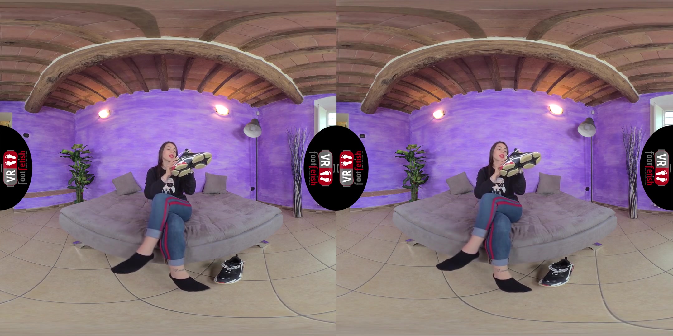 Beautiful Petra Wants You To Sniff Her Shoes And Smelly Feet - Virtual Reality Foot Fetish