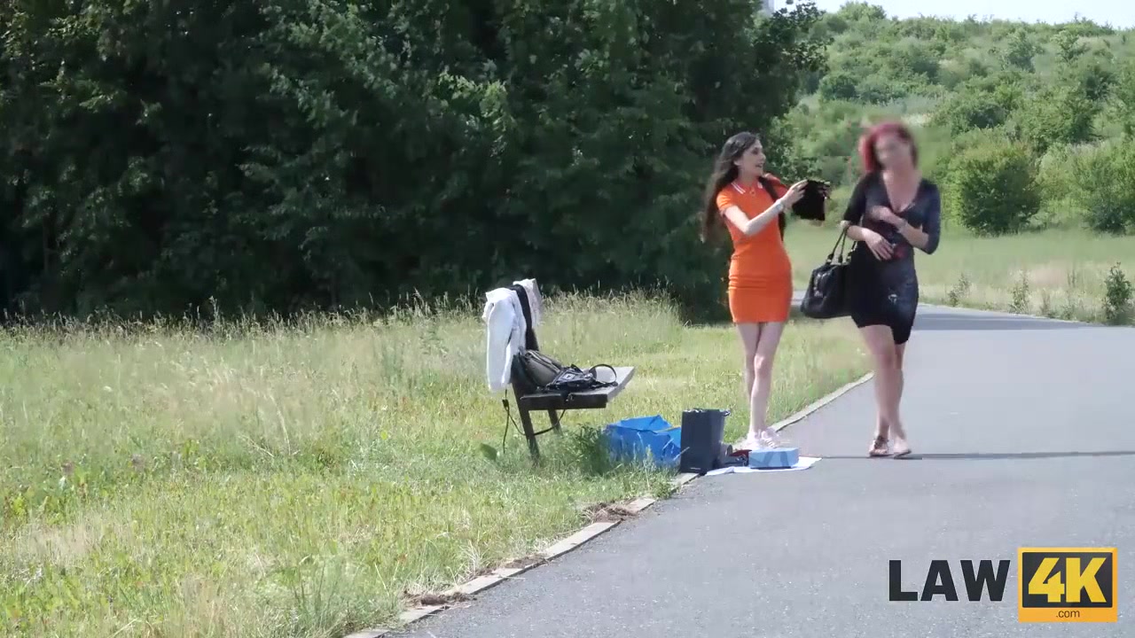 LAW4k. Babe sells something in park but gets arrested and nailed