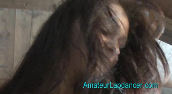 Sexy brunette lapdancing