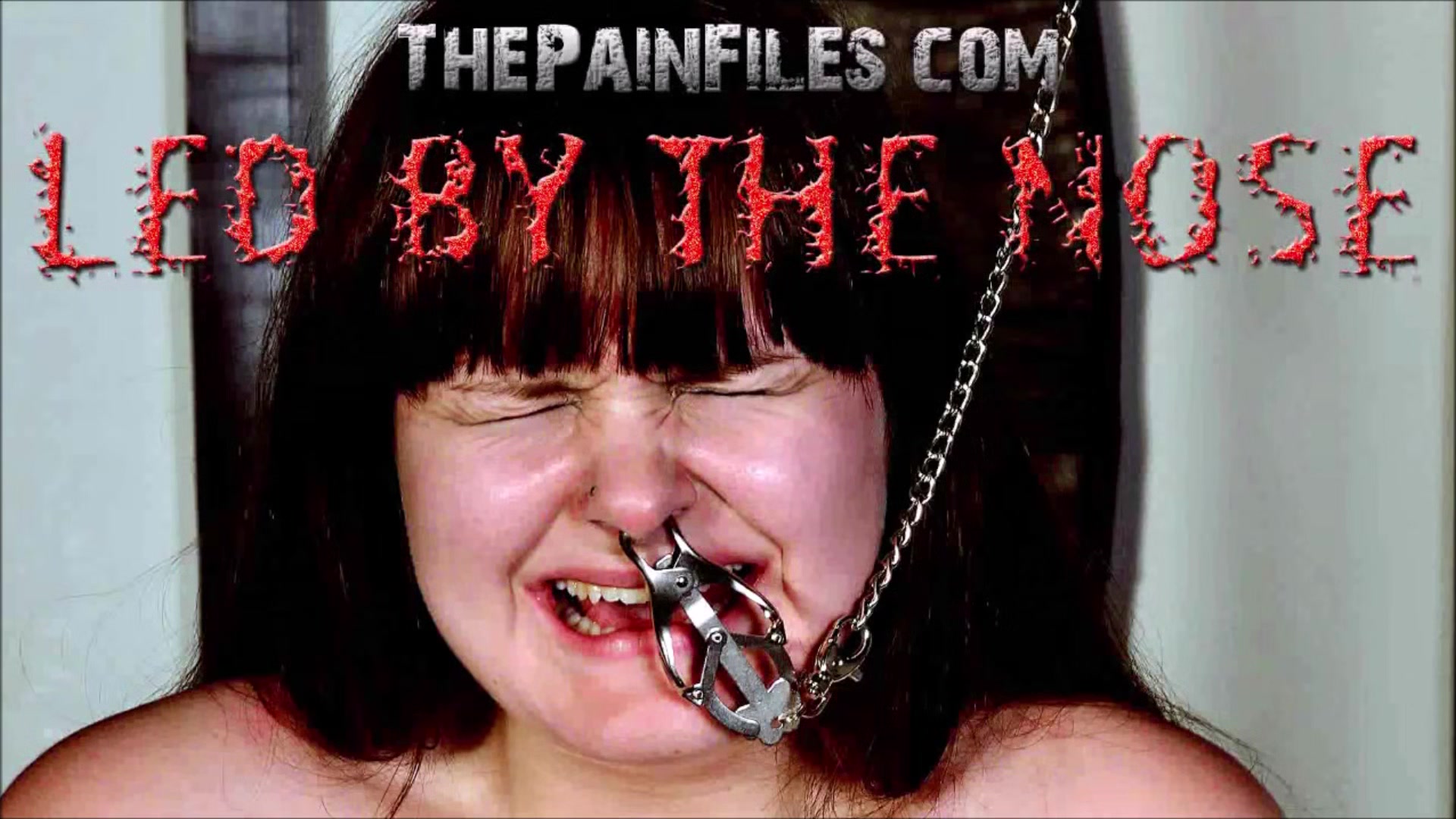 Lifestyle BDSM couples spanking and nose clamped bondage