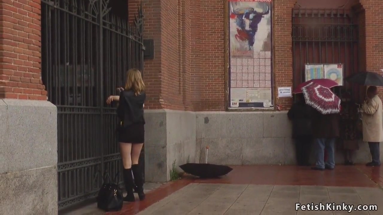Redhead Spanish Slut Bangs In Public