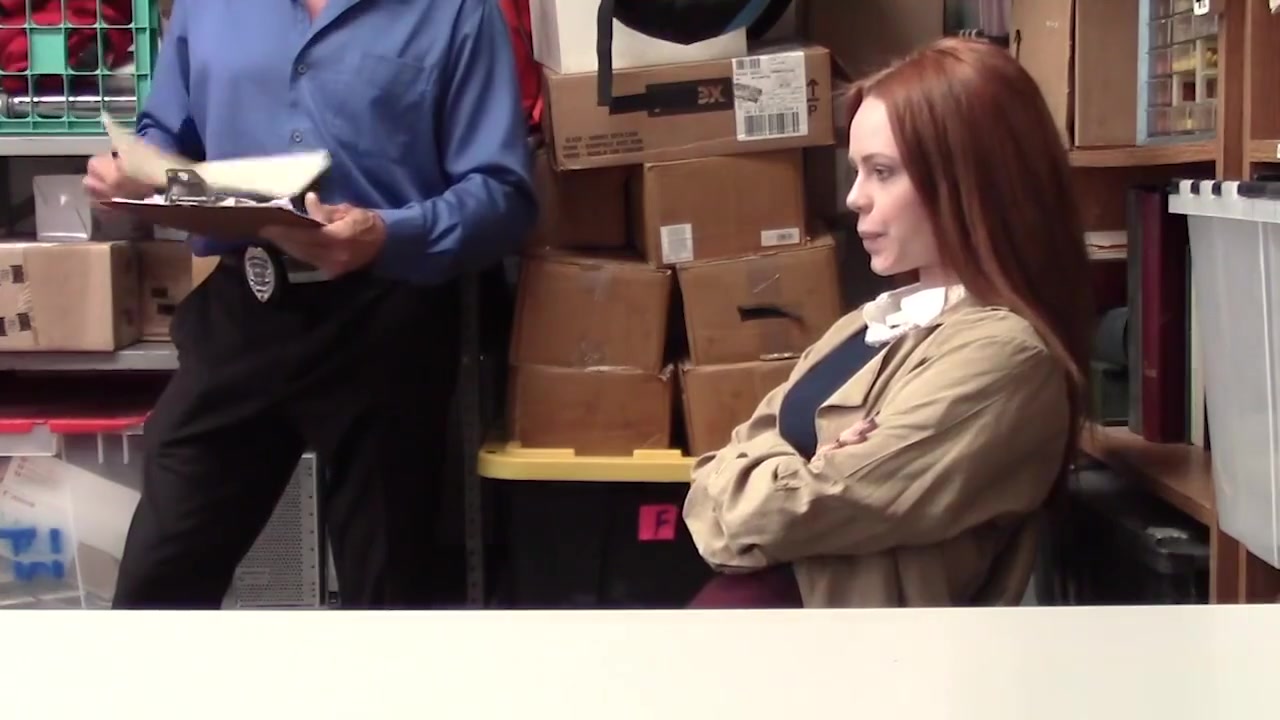 Redhead teen 18+ thief didnt want to cooperate and got fucked