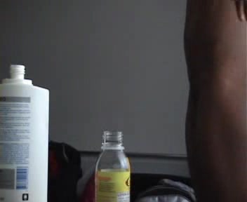 Ebony chick forgot to turn off the camera after the shower