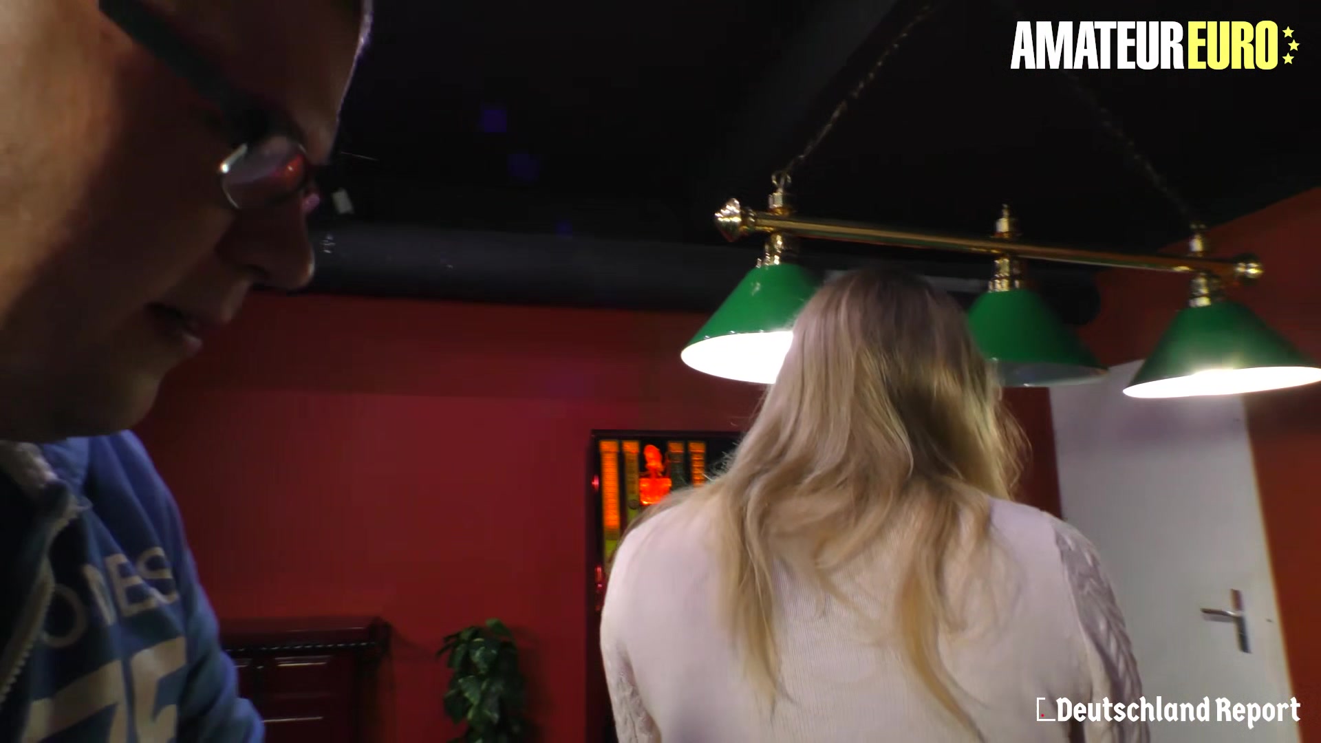 AMATEUR EURO - Big Booty Blondie Bangs On The Pool Table With Her New Guy