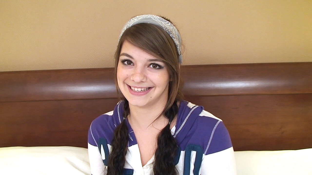 Cute Brunette teen 18+ With Big Tits Takes On a Big Dick