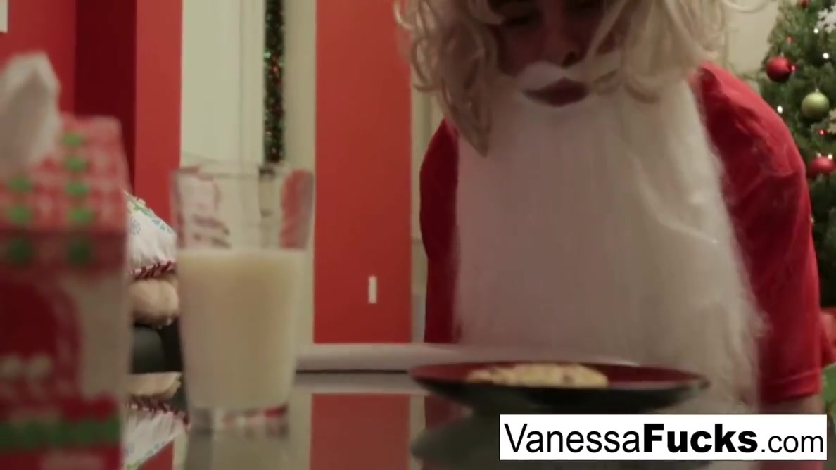 Vanessa Letting Santa Her Tight Wet Pussy