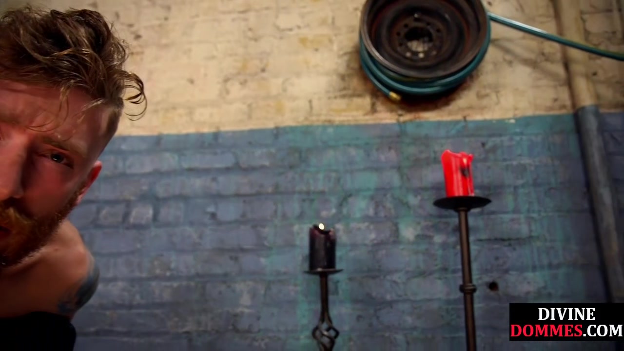 Punished male enjoys BDSM treatment by dominating femina