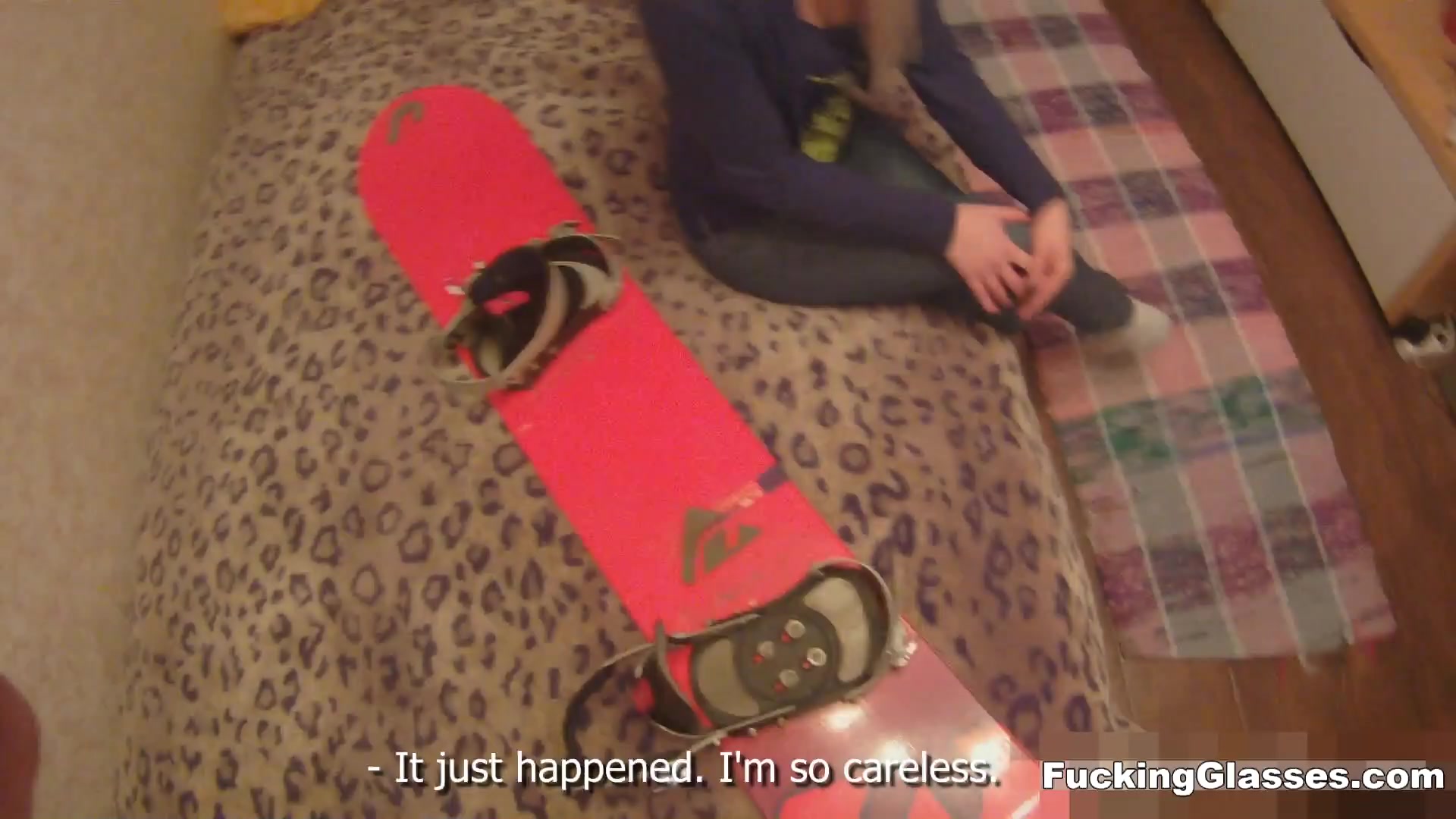 Fucking Glasses - Kira - Fucking snowboarding newbie