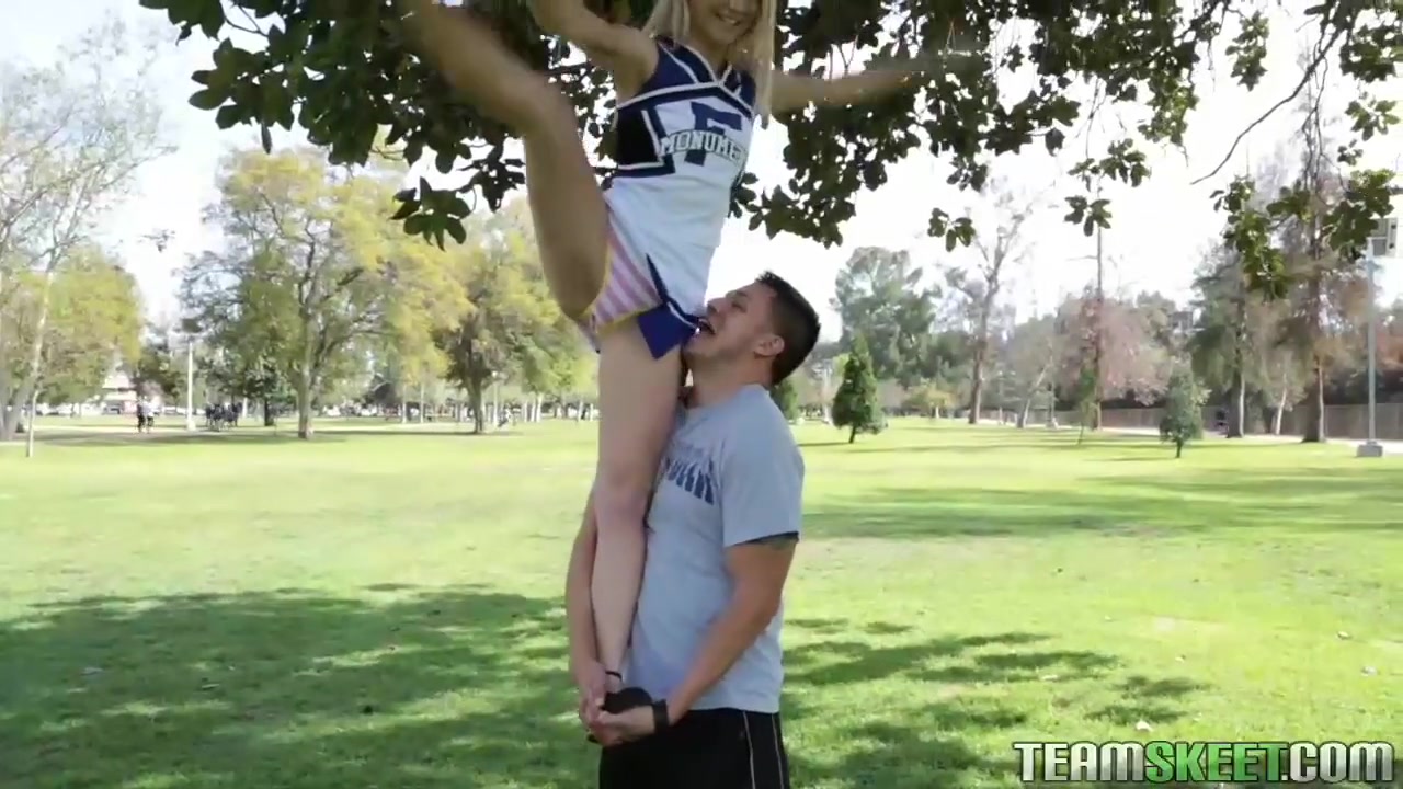 Fun times with flexible cheerleader