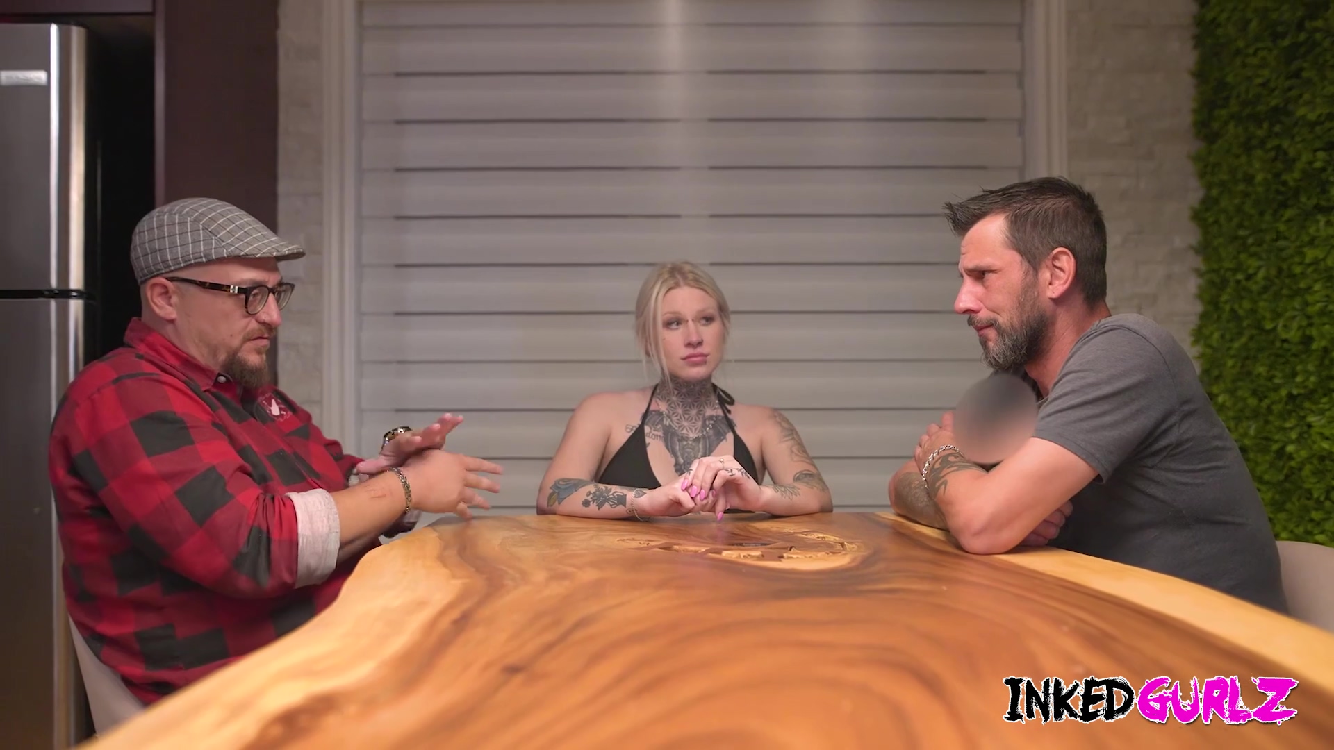 A Tattooed Wild Chick Is Fucked By 2 Guys