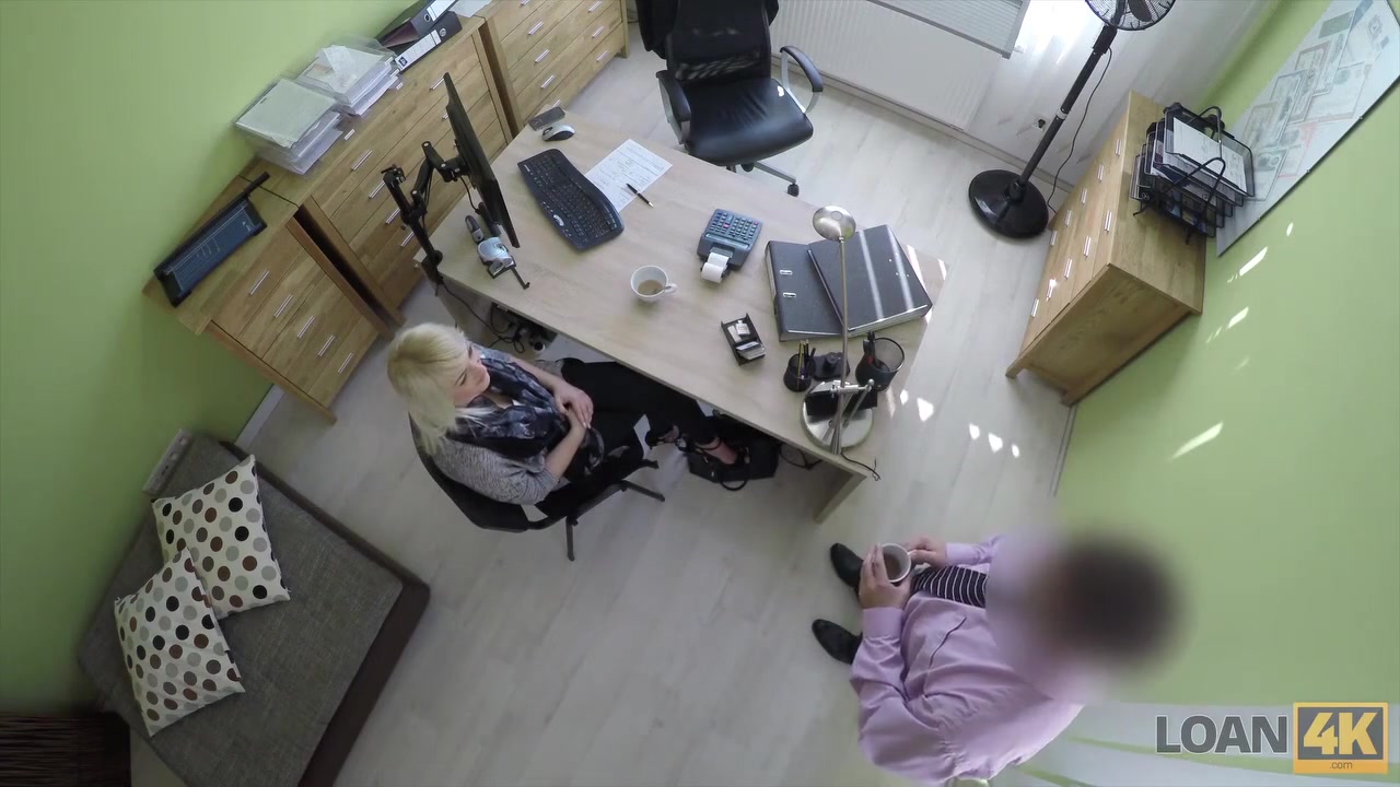 LOAN4K. Passionatre fucking on the table in office of loan manager