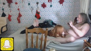 23 YO And 50 YO Behind The Scenes Snapchat Session Face Fucking