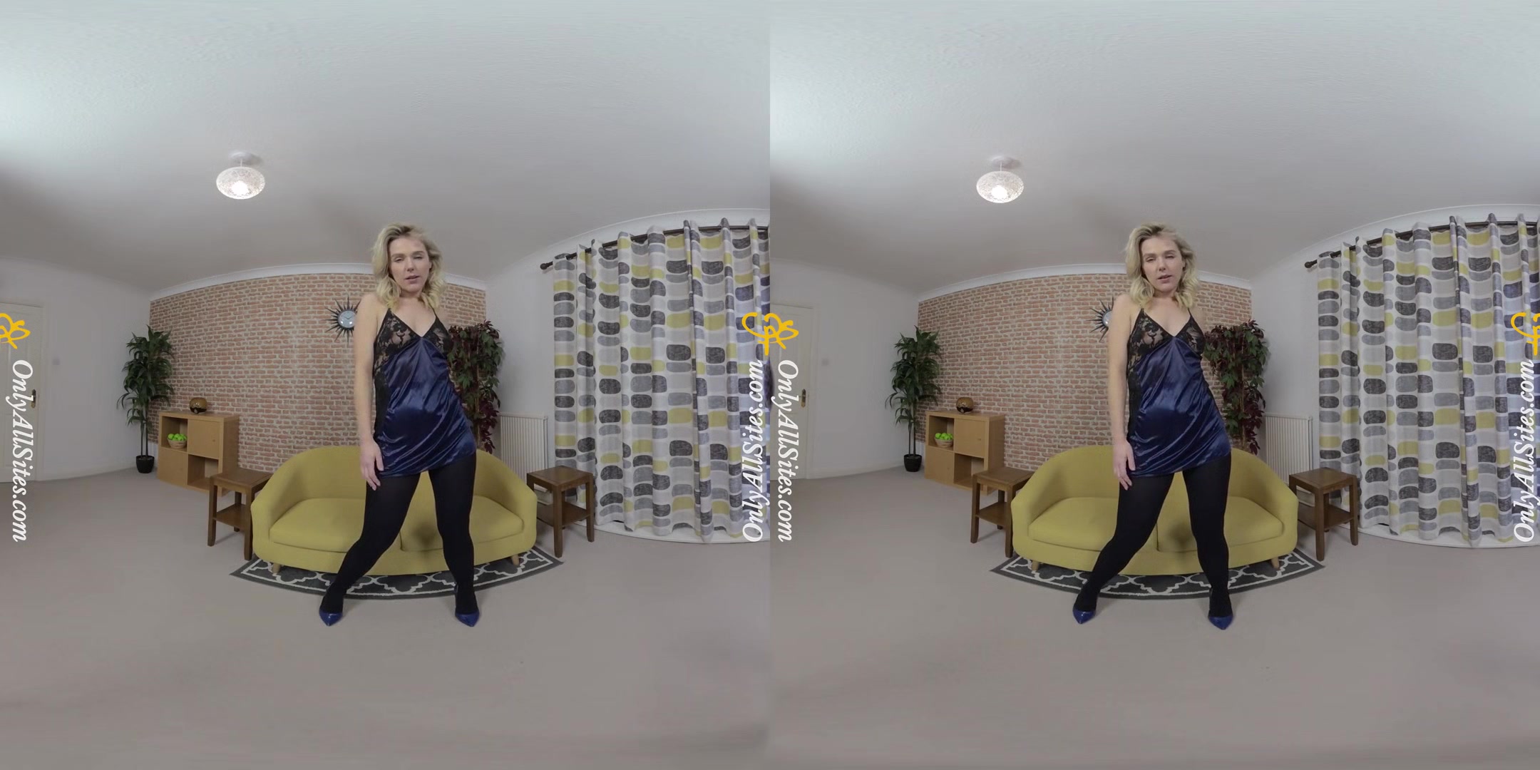 Aston Wilde - Teen in Black Pantyhose; Beautiful Teen in Black Lingerie