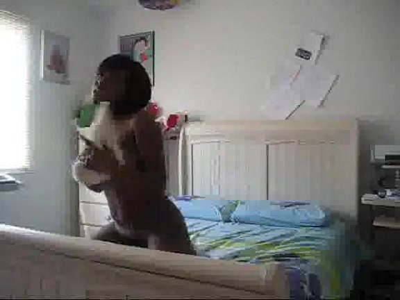 Small black boobs glimpses in amateur adult video