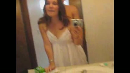 She wanted some selfy in bathroom and I helped her