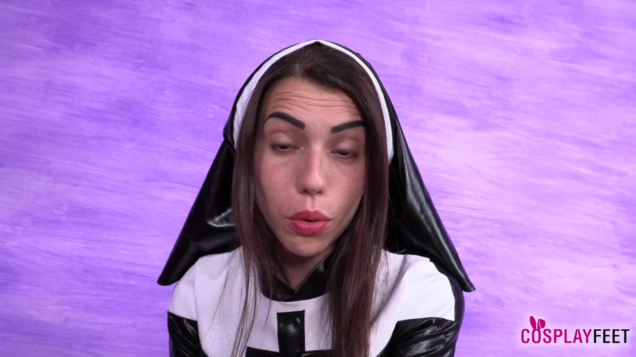 Dazzlingly beautiful Petra in a super sexy nun costume