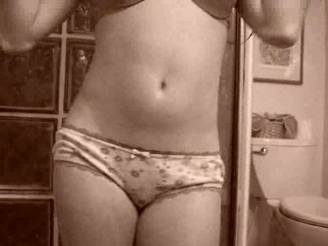 Blonde girl gets naked for the first time on the camera