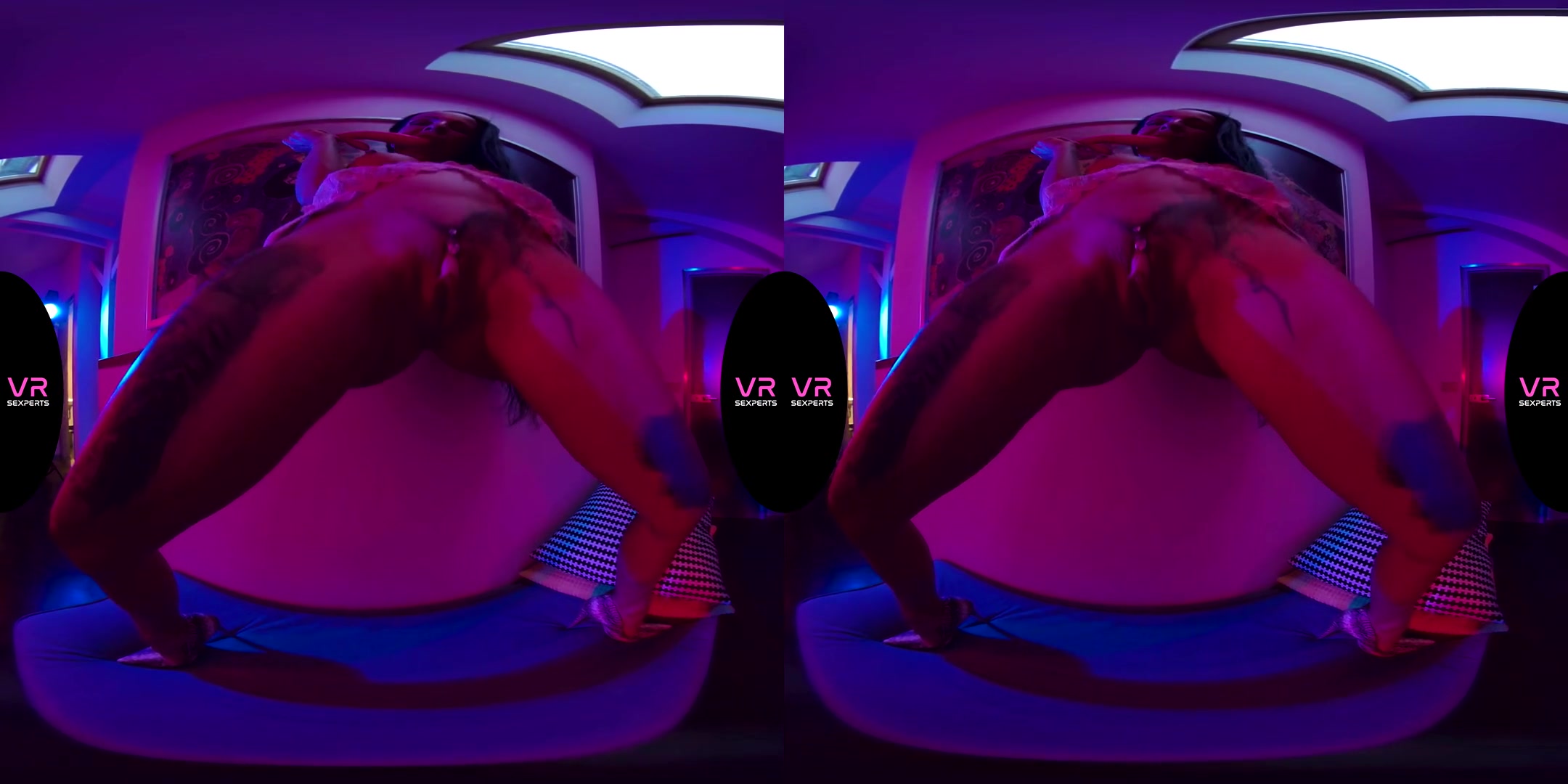 Under The Neon Lights - Horny Stripper Toying