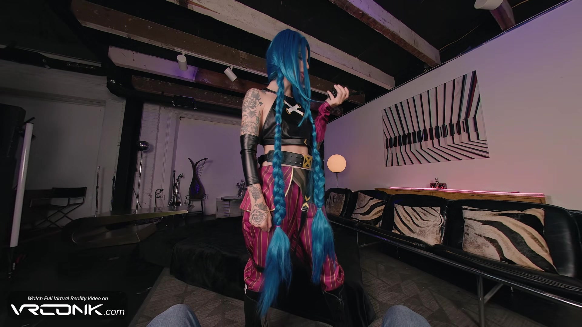 VR Conk League Of Legends Jinx A sexy teen 18+ Cosplay Parody with Stevie Moon In HD Porn