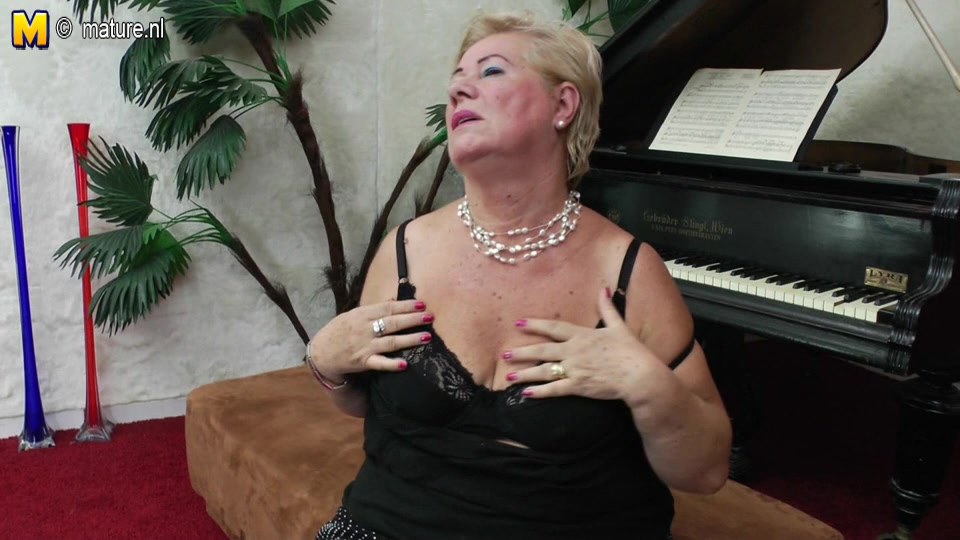 Horny Grandma Plays Her Own Of Music - MatureNL
