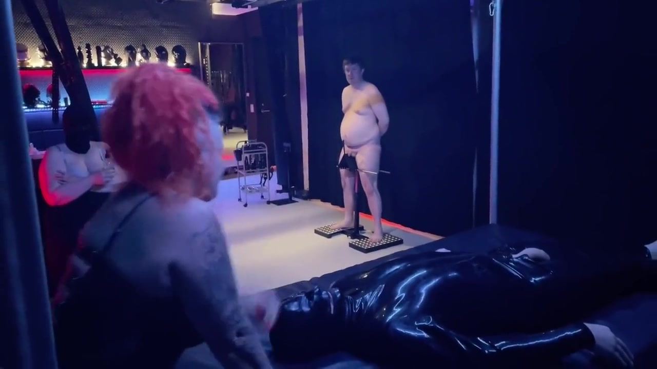 Rubber Slave, Hot Milf And Domina Dark In Tied Up Ass