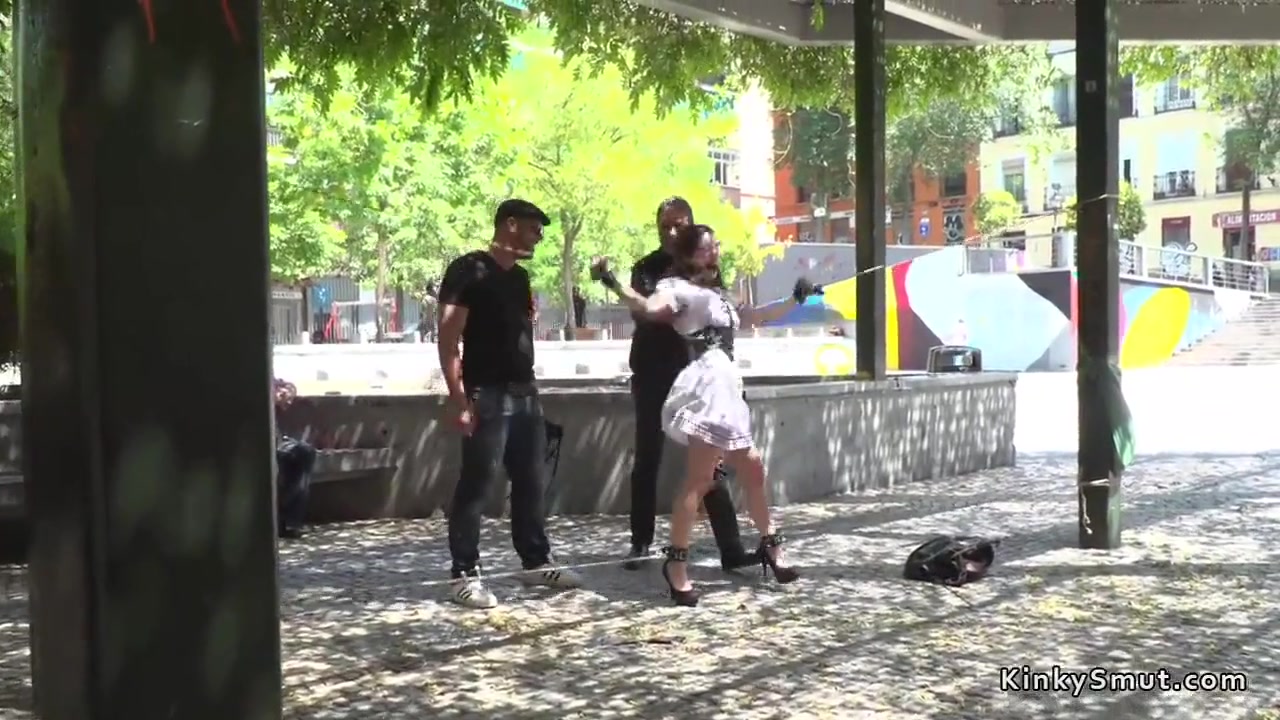 Busty Euro Babe Rides Cock In Public